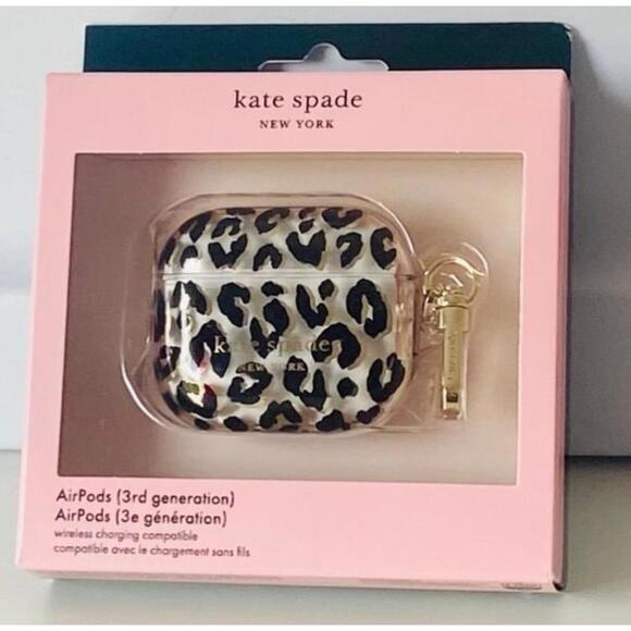 Kate Spade AirPods 3rd Generation Case in Leopard Print NEW IN BOX - Picture 1 of 4